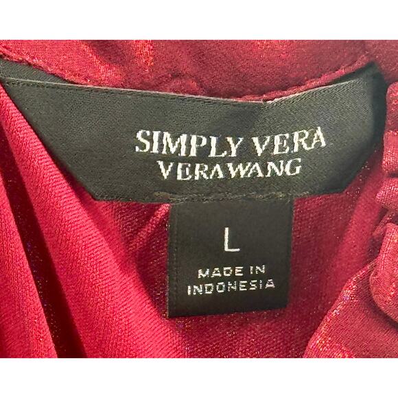 Simply Vera Shimmer Christmas New Year Holiday Semi Formal Party Dress Size L - Picture 3 of 4